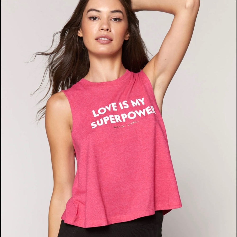 Love Is My Superpower Crop Tank